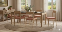 Table extensible 8 à 12 personnes en chêne et céramique allonges céramique bois teinte naturelle et céramique effet ardoise 160x100 cm