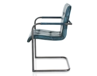Fauteuil de bureau cuir bleu Fauteuil de bureau cuir bleu