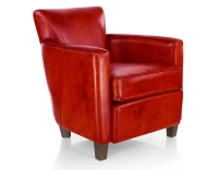 Leather club armchair red Leather club armchair red