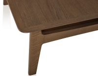 Square oak coffee table walnut stain 100x100 cm 100x100 cm Square oak coffee table walnut stain 100x100 cm 100x100 cm