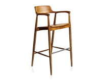 Bar stool h80 cm cherry-stained wood Bar stool h80 cm cherry-stained wood
