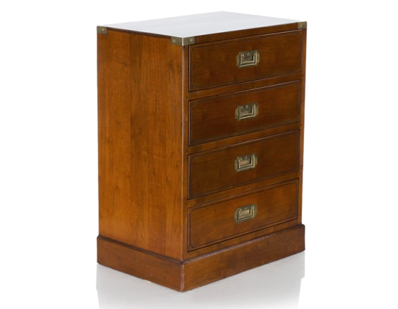 Small model marine chest of drawers cherry-stained wood