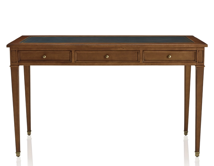 Bureau ancien style directoire plateau cuir vert L130 cm Bureau ancien style directoire plateau cuir vert L130 cm
