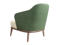 Designer armchair forest green and cream fabric Designer armchair forest green and cream fabric