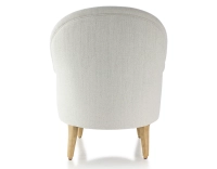 Toad armchair with armrests natural wood stain feet and natural beige fabric Toad armchair with armrests natural wood stain feet and natural beige fabric