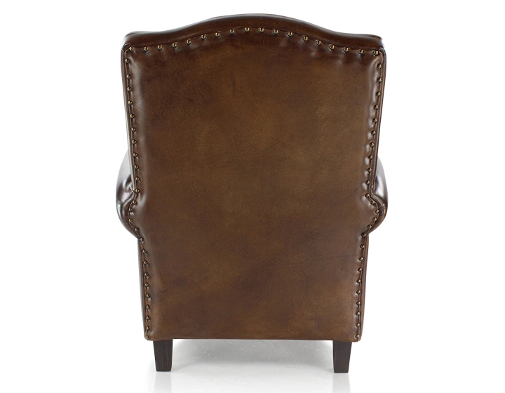 Leather club armchair dark brown Leather club armchair dark brown