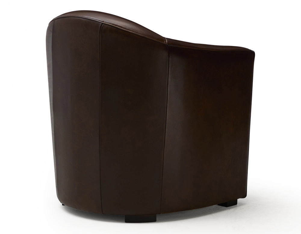 Fauteuil club cuir marron soutenu Fauteuil club cuir marron soutenu