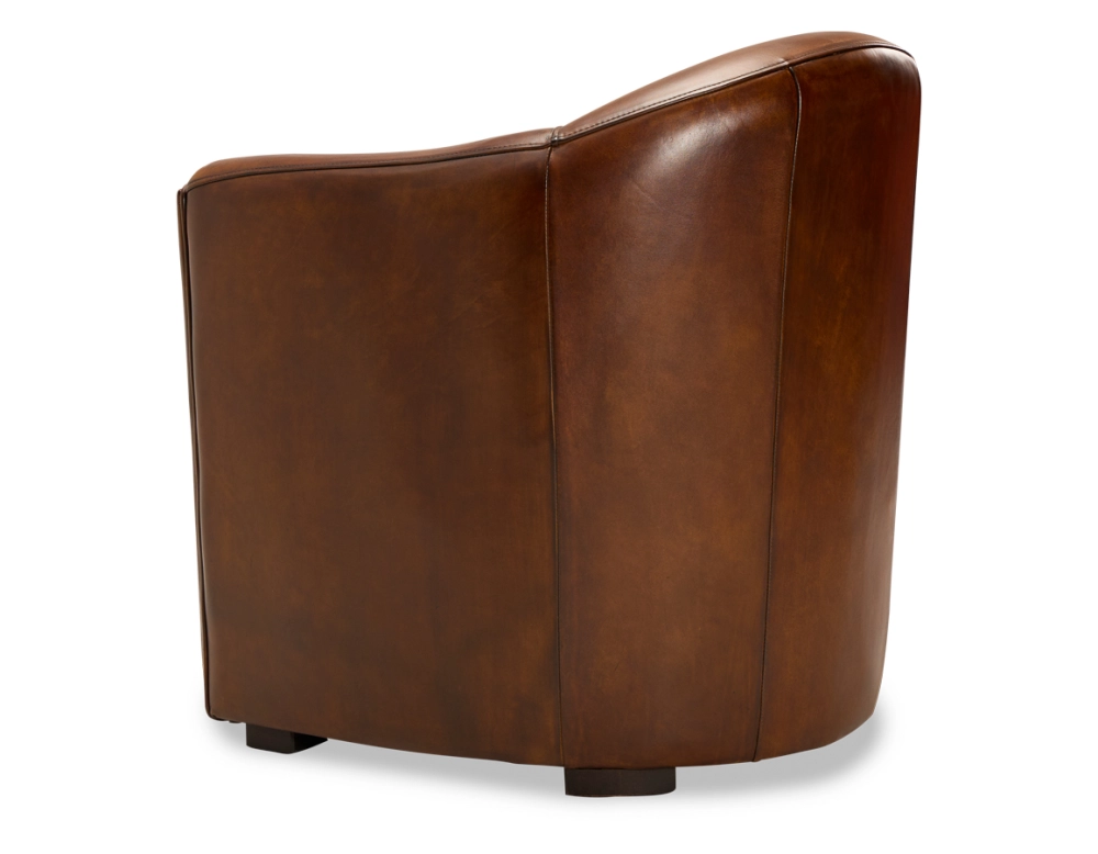 Fauteuil club cuir marron vintage Fauteuil club cuir marron vintage