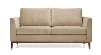Canapé design 2,5 places tissu velours taupe clair