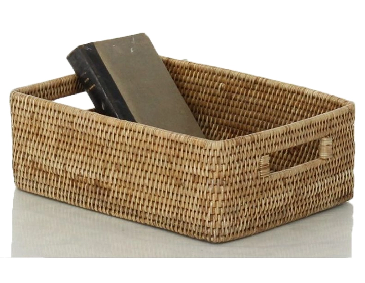 Panier de rangement rectangulaire en rotin naturel Panier de rangement rectangulaire en rotin naturel