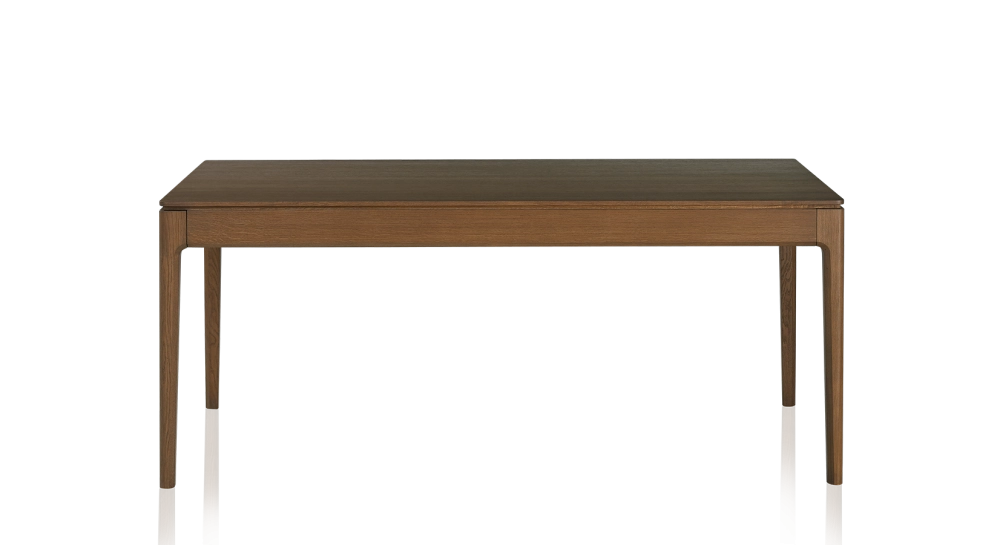 6 person oak dining table walnut tint wooden top 140x90 cm 6 person oak dining table walnut tint wooden top 140x90 cm