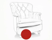 Chesterfield leather armchair red medium back Chesterfield leather armchair red medium back