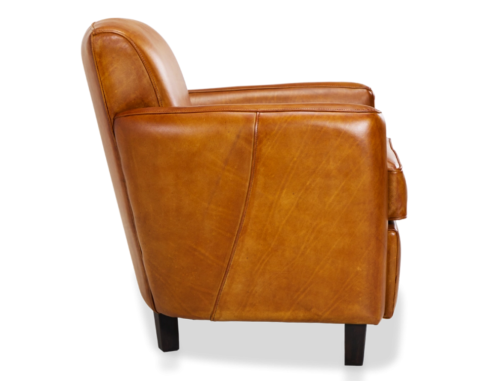 Fauteuil club cuir cognac Fauteuil club cuir cognac