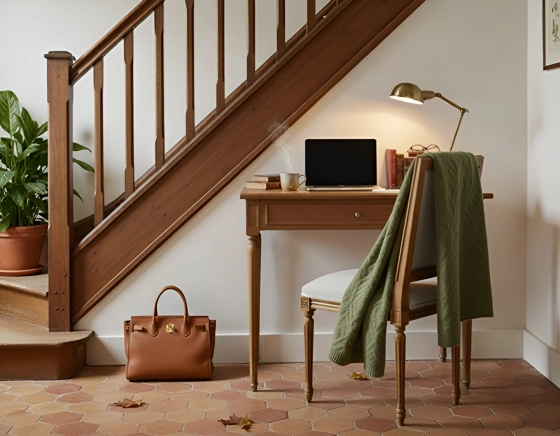 Bureau ancien style Louis XVI plateau bois L80 cm