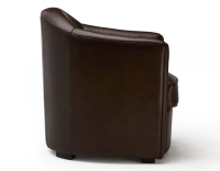 Fauteuil club cuir marron soutenu Fauteuil club cuir marron soutenu