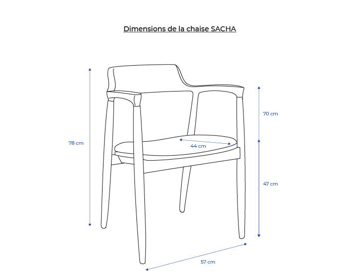 Chaise scandinave bois teinte merisier et tissu bleu jean Chaise scandinave bois teinte merisier et tissu bleu jean