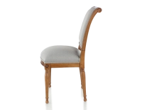 Chaise ancienne style directoire bois teinte ancienne et tissu gris clair Chaise ancienne style directoire bois teinte ancienne et tissu gris clair