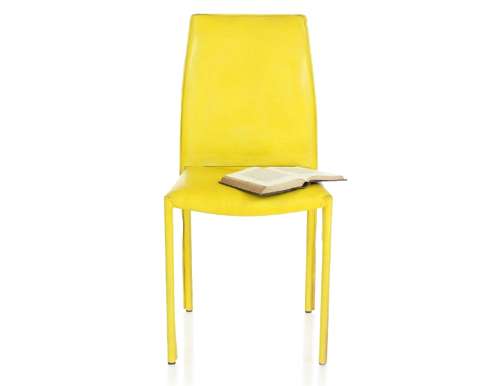 Vintage leather chair yellow Vintage leather chair yellow