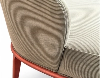 Sillón de diseño tissu velours côtelé vert forêt