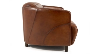 Canapé club cuir 3 places marron vintage Canapé club cuir 3 places marron vintage