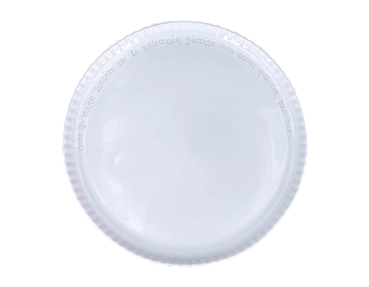 Plat rond avec message Plat rond avec message