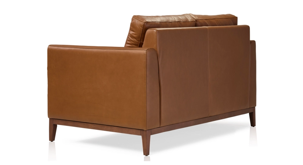 Canapé design 2 places cuir noisette Canapé design 2 places cuir noisette
