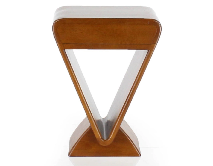Table de chevet art déco bois teinte merisier Table de chevet art déco bois teinte merisier