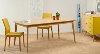 Table salle à manger 8 personnes en chêne teinte naturelle plateau bois 180x100 cm Table salle à manger 8 personnes en chêne teinte naturelle plateau bois 180x100 cm