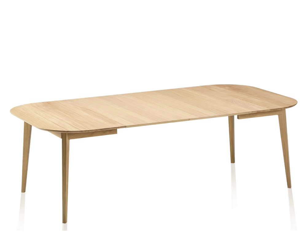 Table extensible en chêne 6 à 12 personnes avec plateau et allonges bois teinte naturelle 140x100 cm Table extensible en chêne 6 à 12 personnes avec plateau et allonges bois teinte naturelle 140x100 cm