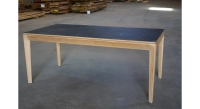 Table extensible 8 à 10 personnes en chêne et céramique allonges céramique avec bois teinte naturelle et plateau et allonges céramique ardoise 180x90 cm Table extensible 8 à 10 personnes en chêne et céramique allonges céramique avec bois teinte naturelle et plateau et allonges céramique ardoise 180x90 cm