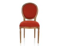 Chaise ancienne style Louis XVI bois teinte ancienne et tissu orange brulé Chaise ancienne style Louis XVI bois teinte ancienne et tissu orange brulé