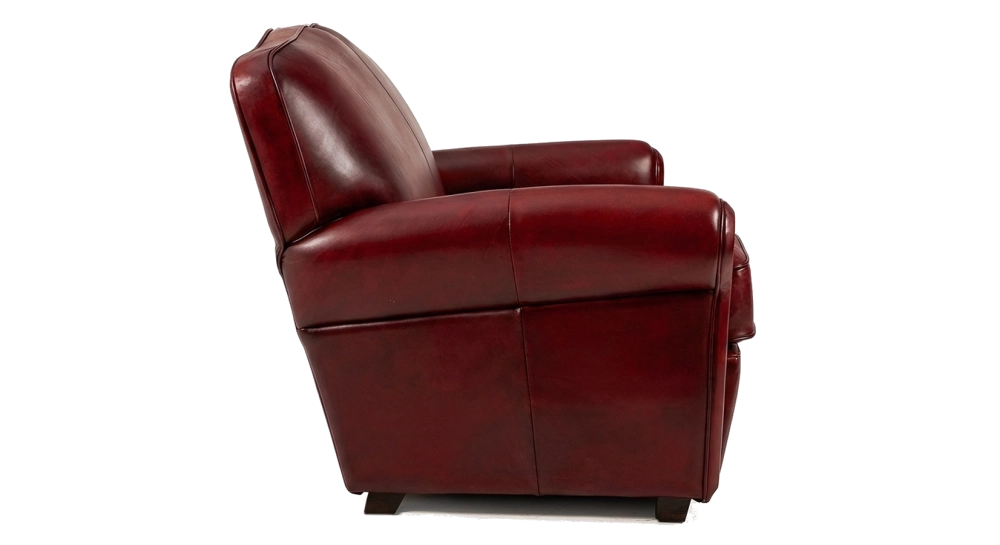 Canapé club cuir 2 places rouge carmin