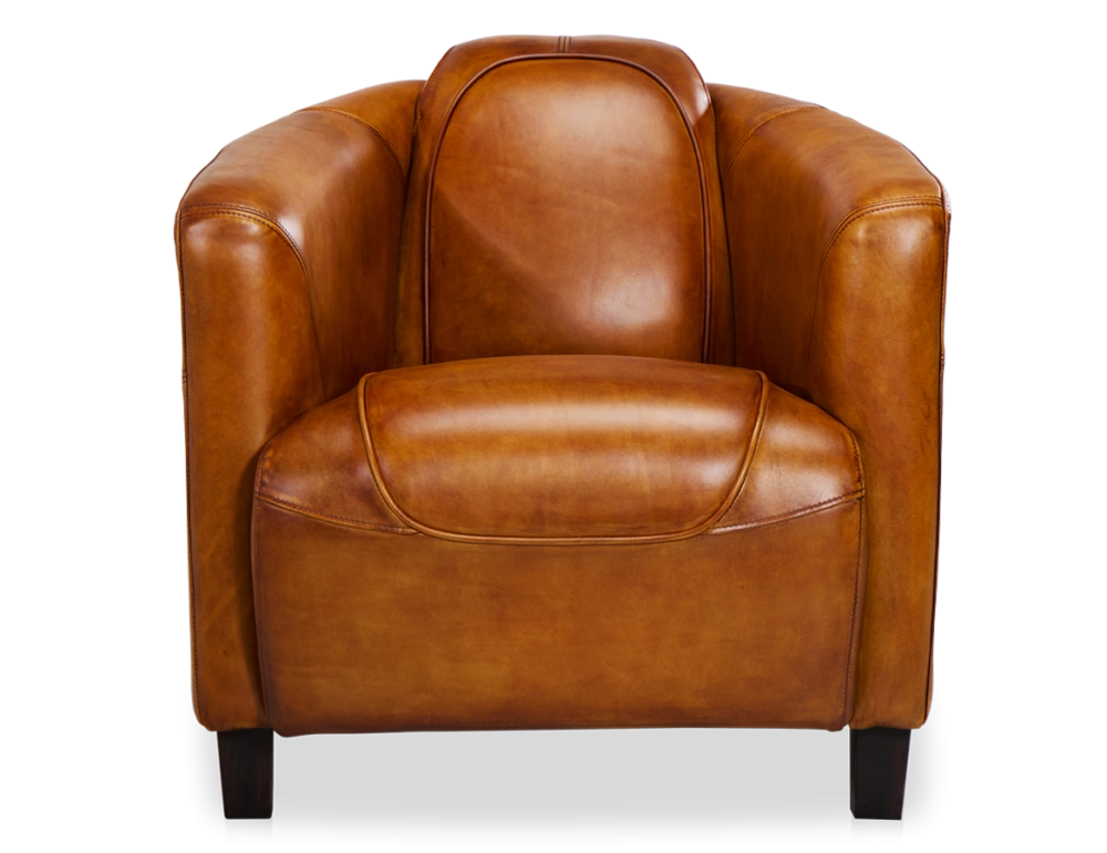 Fauteuil club cuir cognac Fauteuil club cuir cognac