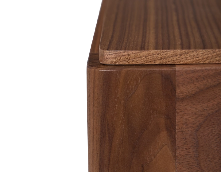 Bureau design en noyer teinte naturelle L80 cm Bureau design en noyer teinte naturelle L80 cm
