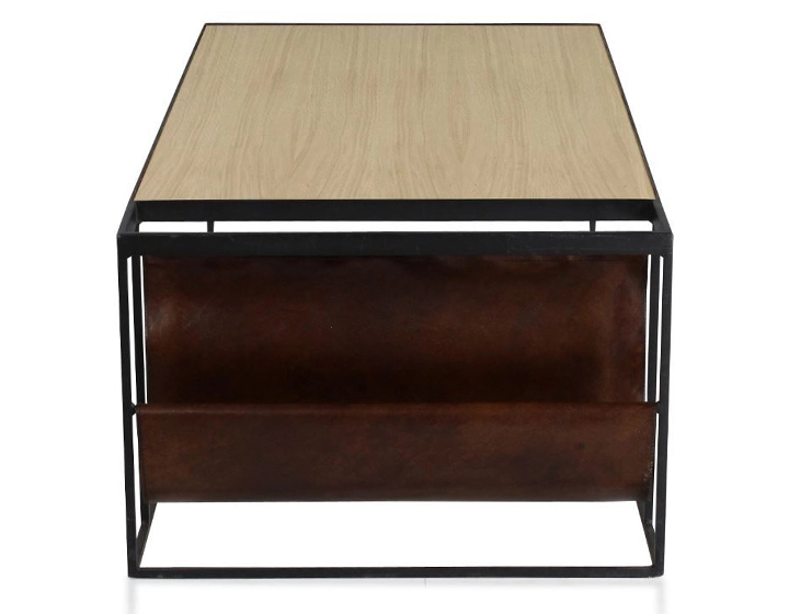 Table basse industrielle chêne naturel Table basse industrielle chêne naturel