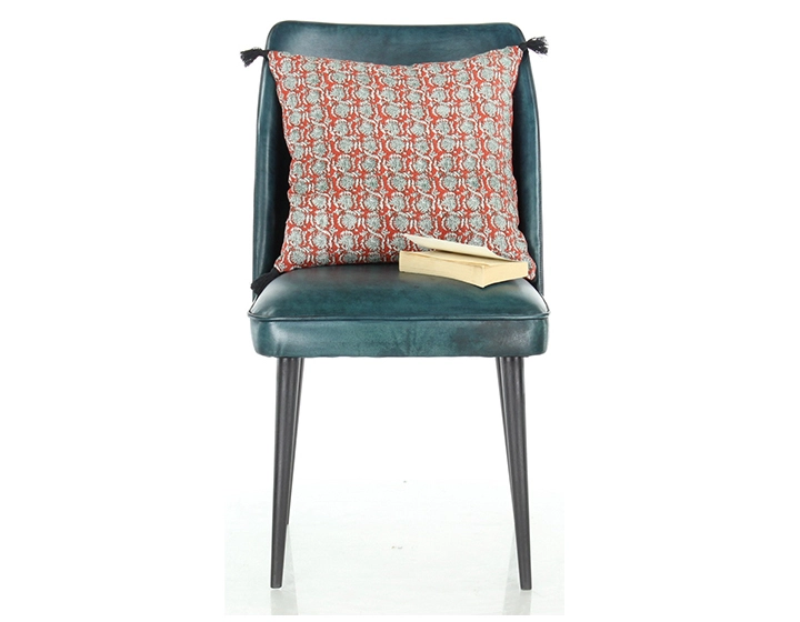 Chaise vintage cuir bleu Chaise vintage cuir bleu
