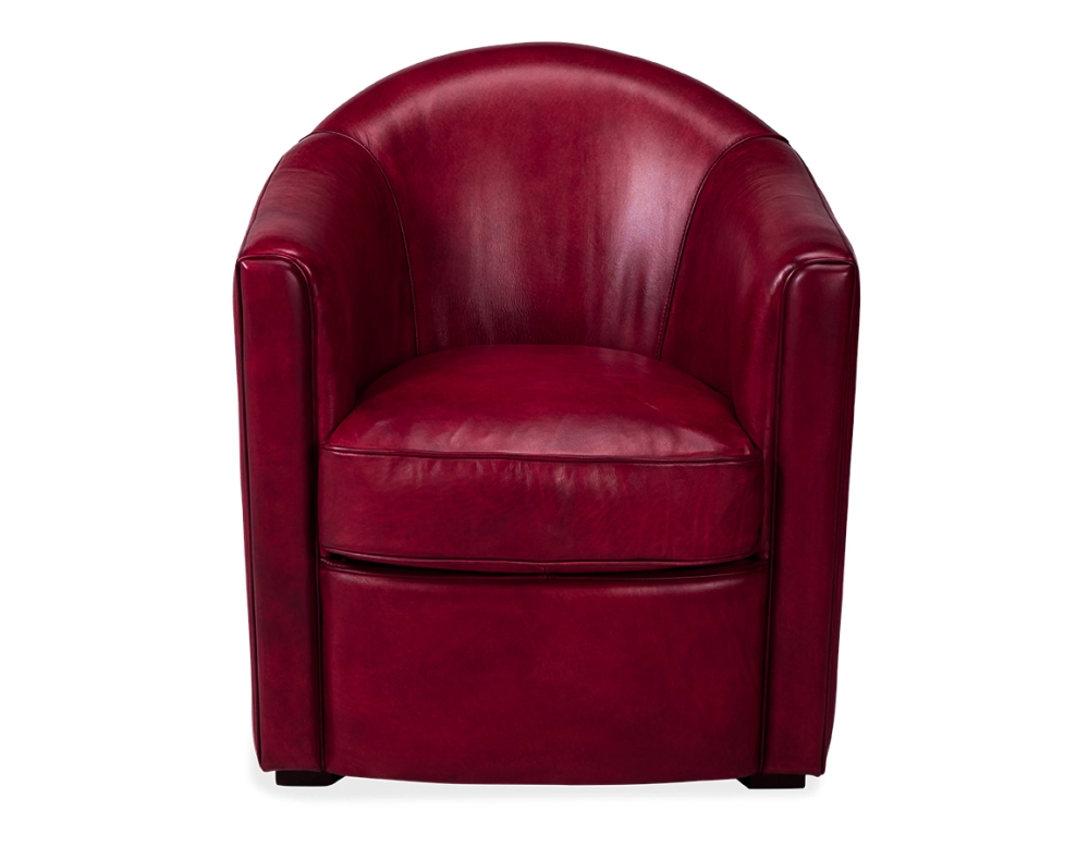Fauteuil club cuir rouge carmin Fauteuil club cuir rouge carmin