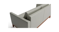 2.5-seater sofa design pearl grey leather 2.5-seater sofa design pearl grey leather