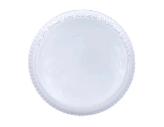 Plat rond avec message