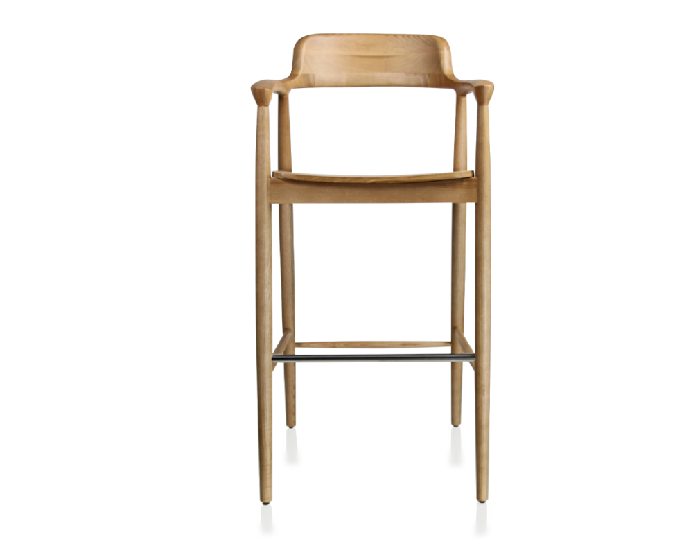 Bar stool h80 cm natural wood stain Bar stool h80 cm natural wood stain