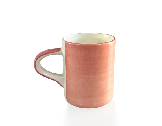 Tasse à café en céramique rose unie