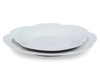 Assiette plate blanche porcelaine de Limoges lot de 6 Assiette plate blanche porcelaine de Limoges lot de 6