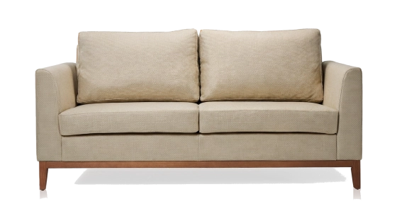 Canapé design 2,5 places tissu chiné beige