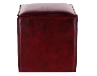 Pouf cuir rouge carmin Pouf cuir rouge carmin