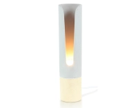 Lampe à poser en bois et béton Lampe à poser en bois et béton