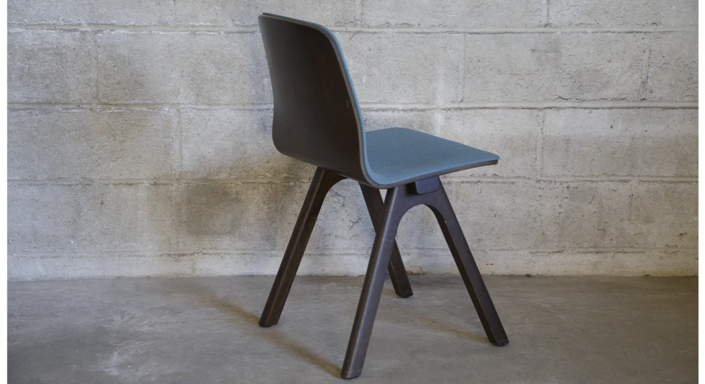 Designer chairs oak natural finish and burgundy red fabric