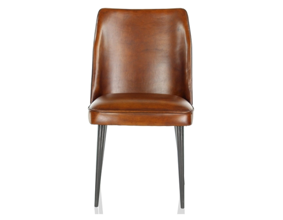 Chaise vintage cuir marron vintage