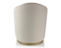 Club armchair fabric beige chevron fabric, brass-effect wooden base Club armchair fabric beige chevron fabric, brass-effect wooden base