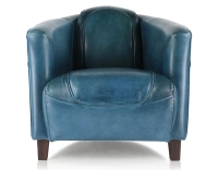 Fauteuil club cuir bleu Fauteuil club cuir bleu