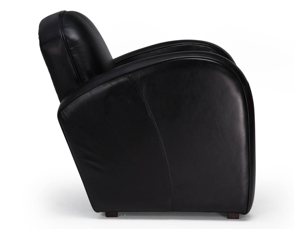 Leather club armchair black Leather club armchair black